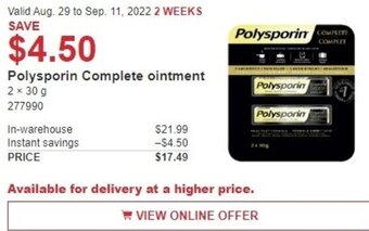 Polysporin Complete Ointment