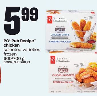 Zehrs Markets Pc® pub recipe chicken, 600/700 g offer