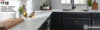 RONA Belanger laminates "stretta" collection 6' white marble finished melamine laminate countertops offer