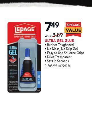 RONA Lepage ultra gel glue offer