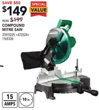 RONA Metabo hpt compound mitre saw offer