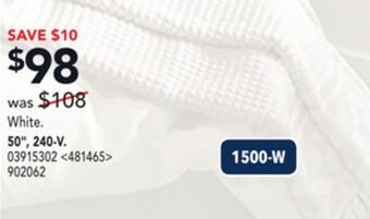 RONA Stelpro "prima" baseboard heater 50" offer