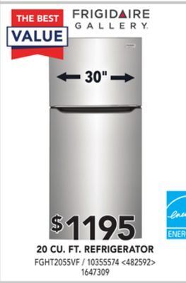RONA Frigidaire gallery 20 cu. ft. refrigerator, 30" offer