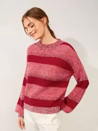 SheIn Motf premium wool & mohair striped sweater offer