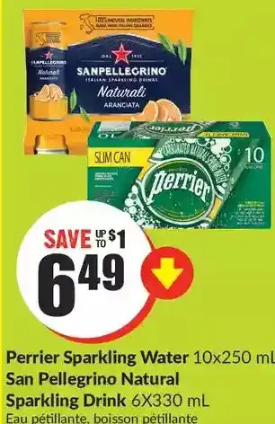 FreshCo Perrier sparkling water | san pellegrino natural sparkling drink offer