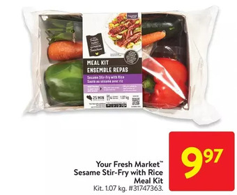 Walmart Your fresh market sesame stir-fry with rice meal kit offer