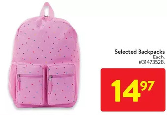 Walmart Backpacks offer