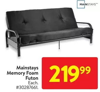Walmart Mainstays memory foam futon offer