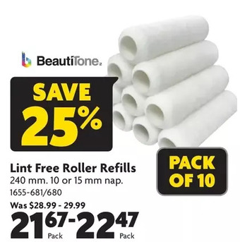 Home Hardware Lint free roller refills offer