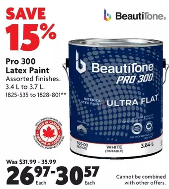 Home Hardware Pro 300 latex paint offer