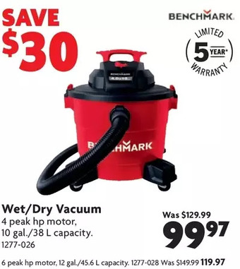 Home Hardware Wet/dry vacuum: 4 hp. 10 gal. | 6 hp. 12 gal. offer