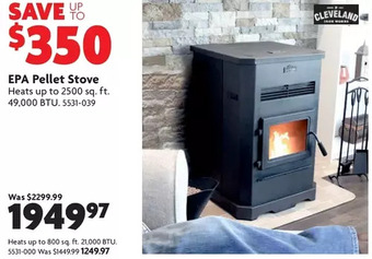 Home Hardware Epa pellet stove: 21 000 btu | 49 000 btu offer