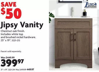 Home Hardware Jipsy vanity: 25" x 19" | 31" x 19" offer