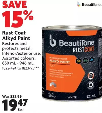 Home Hardware Rust coat alkyd paint offer