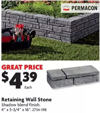 Home Hardware Retaining wall stone offer