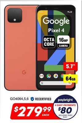 Google 5.7" pixel 4