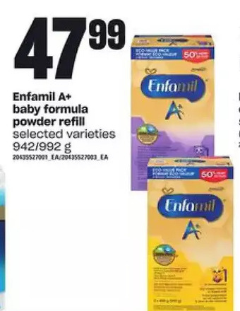 Loblaws Enfamil a+ baby formula powder refill offer