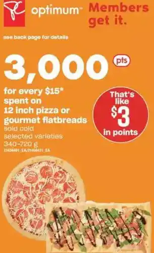 Independent Grocer 12 inch pizza or gourmet flatbreads offer