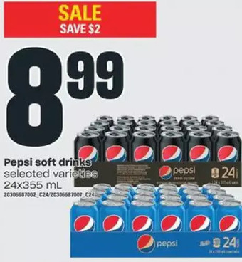 Independent Grocer Pepsi soft drinks offer