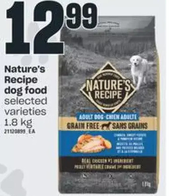 Independent Grocer Nature's recipe dog food offer