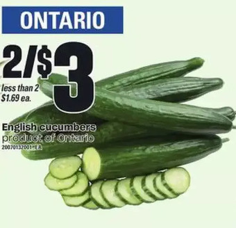 Zehrs Markets English cucumbers offer
