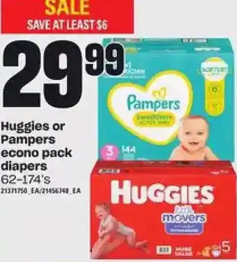 Zehrs Markets Huggies or pampers econo pack diapers offer