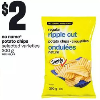 Zehrs Markets No name potato chips offer