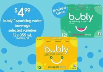 Zehrs Markets Bubly sparkling water beverage offer