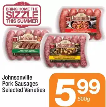Highland Farms Johnsonville pork sausages offer