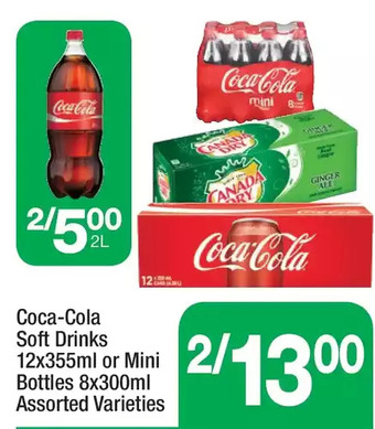 Highland Farms Coca-cola soft drinks or mini bottles offer