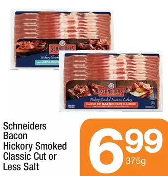 Highland Farms Schneiders bacon hickory smoked classic cut or less salt offer