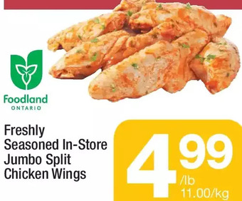Highland Farms Freshly seasoned in-store jumbo split chicken wings offer