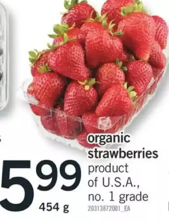 Fortinos Organic strawberries offer