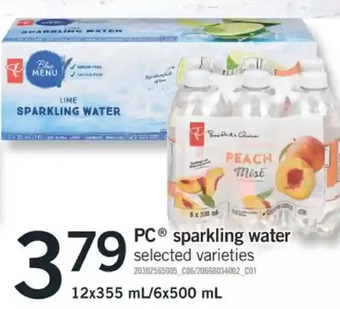 Fortinos Pc sparkling water offer