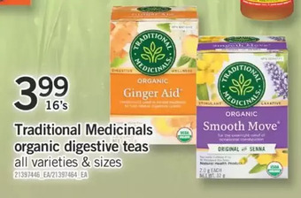 Fortinos Traditional medicinals organic digestive teas offer