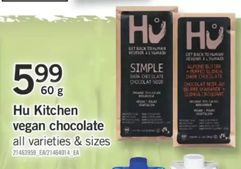 Fortinos Hu kitchen vegan chocolate offer