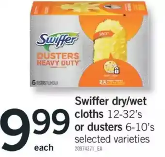 Fortinos Swiffer dry/wet cloths or dusters offer
