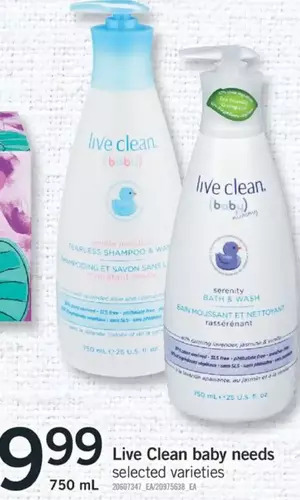 Fortinos Live clean baby needs offer