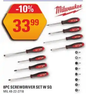 NAPA Auto Parts Milwaukee 8 pieces screwdriver set w sq offer