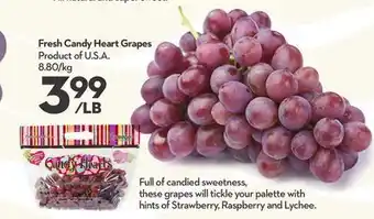 Longo's Fresh candy heart grapes offer