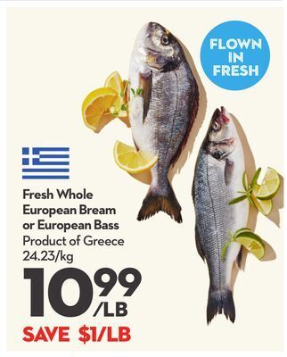 Longo's Fresh whole european bream or european bass offer
