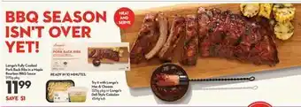 Longo's Longo's mac & cheese 325g pkg or longo's deli style coleslaw 454g tub longo's fully cooked pork back ribs in a maple bourbon offer