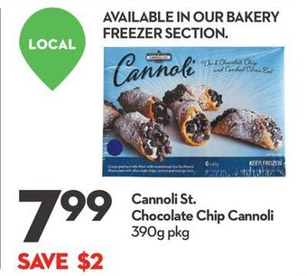 Longo's Cannoli st. chocolate chip cannoli offer