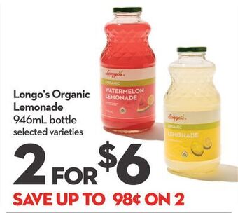 Longo's Longo's organic lemonade offer