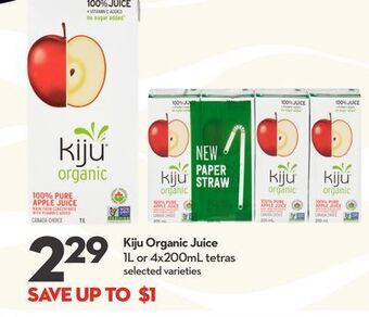 Longo's Kiju organic juice offer