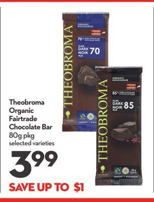 Longo's Theobroma organic fairtrade chocolate bar offer