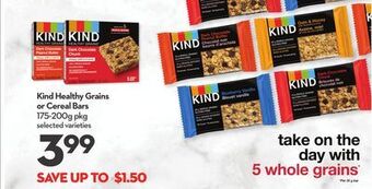 Longo's Kind healthy grains or cereal bars offer