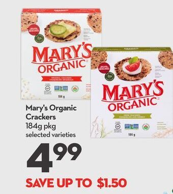 Longo's Mary's organic crackers offer