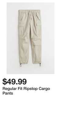 H&M Regular fit ripstop cargo pants offer