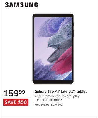 The Source Samsung galaxy tab a7 lite 8.7" tablet offer